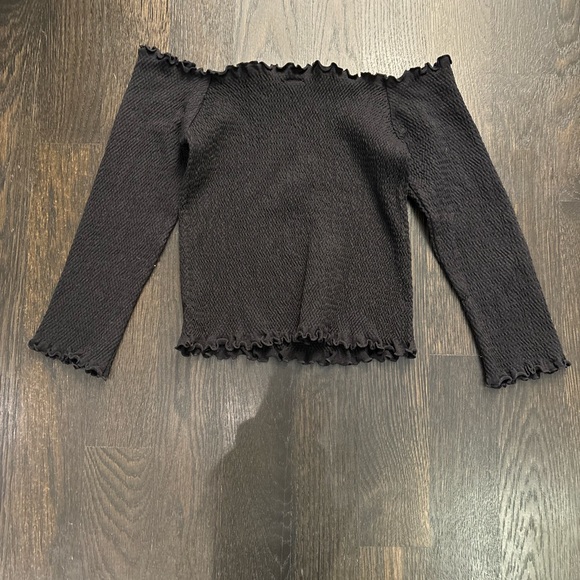 Malibu Sugar - One Size, Off the shoulder top, Black Rouched - Picture 2 of 2